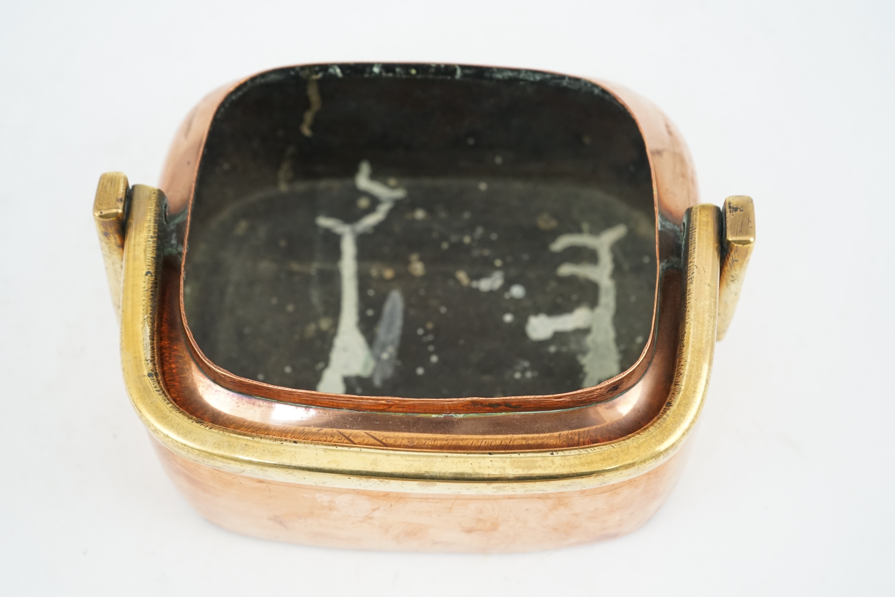 A Chinese copper alloy hand warmer, 18th century